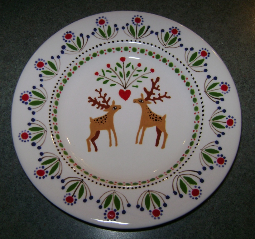 2 Deer Plate
