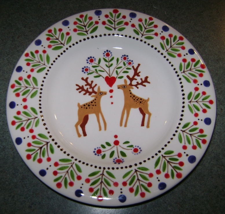 2 Deer Plate   