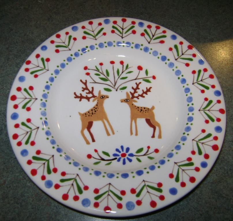2 Deer Plate