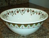 Bowl with flower vines   