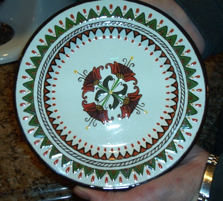 Plate with flowers