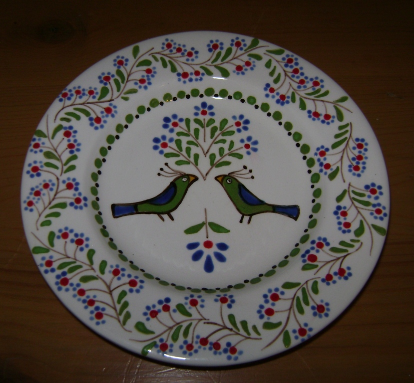Bird with Vines Plate