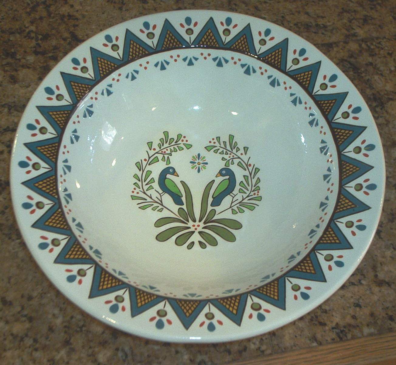 Bowl with Blue Birds   