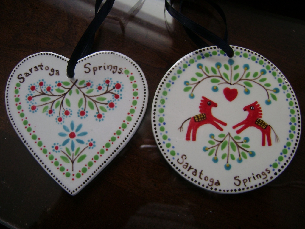 Heart Ornaments with horses   