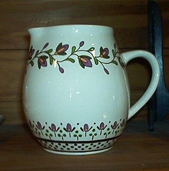 Pitcher with Purple Flowers   