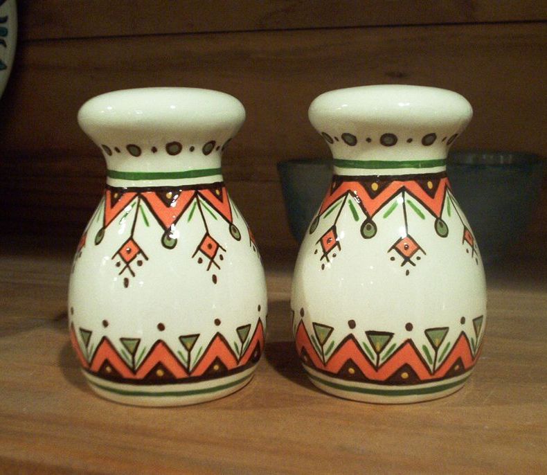 Salt and Pepper with Red trim   